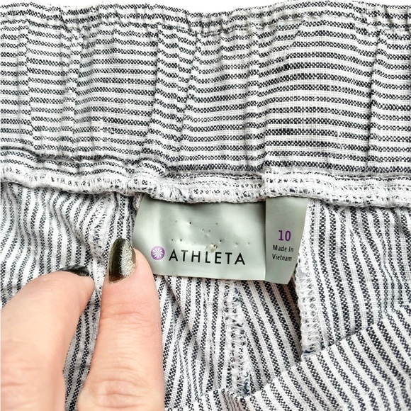 Athleta Pinstripe Linen Pants - Picture 4 of 7